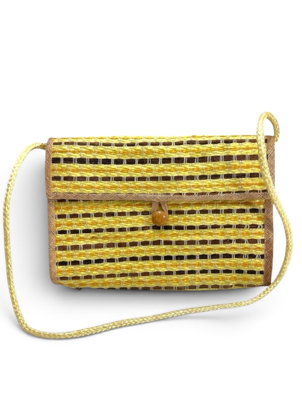 Vintage Mister Ernest Italian Woven Raffia Straw Clutch